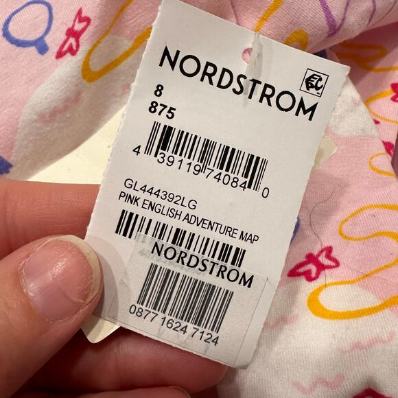 NWT Tucker + Tate PinkEnglish Adventure Map Tiered Ruffle Long Sleeve Dress - Picture 7 of 8